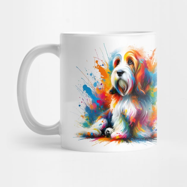 Colorful Splashed Paint Petit Basset Griffon Vendeen by ArtRUs